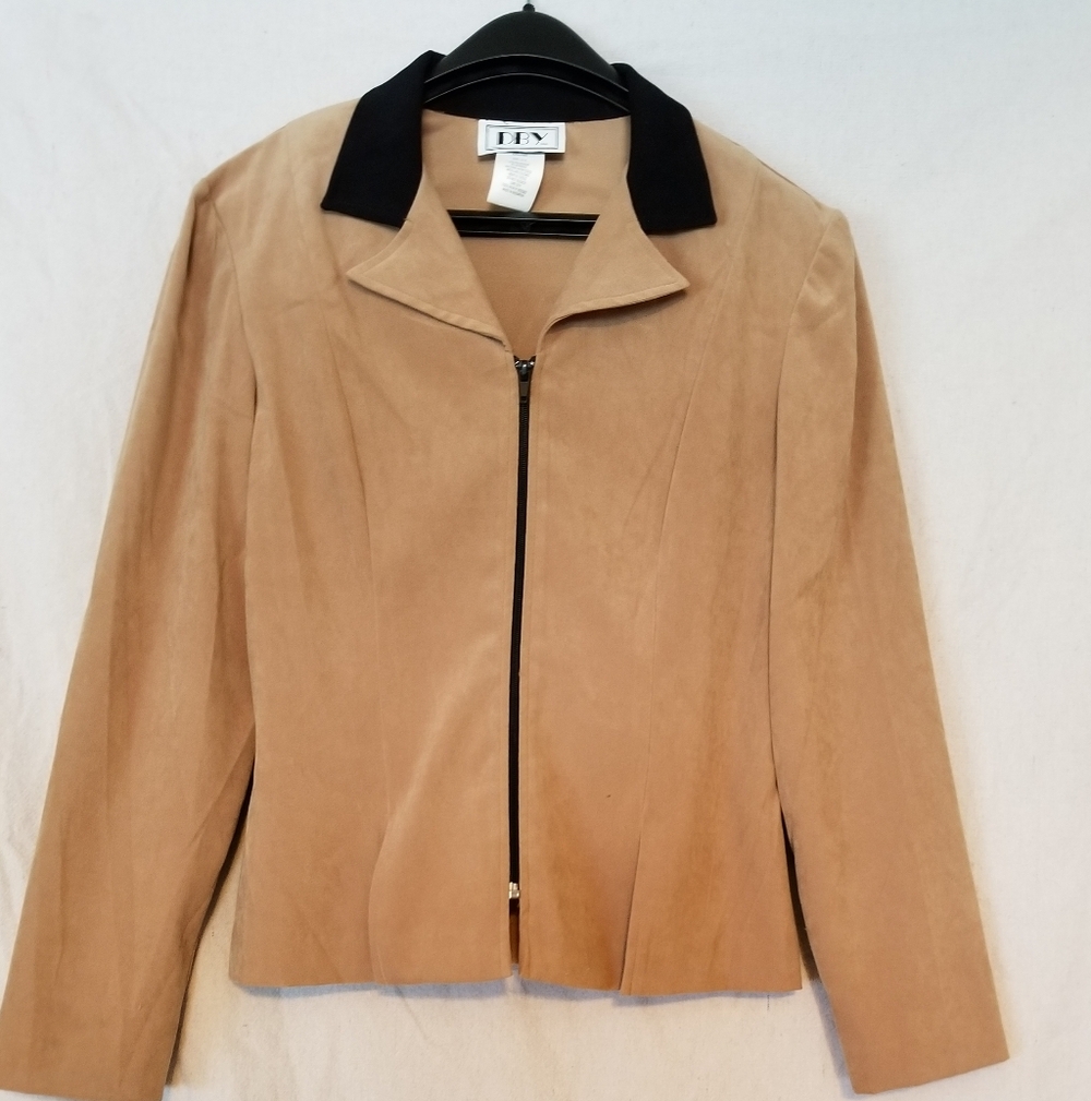 DBY Ltd. light weight blazer; Camel color with black.